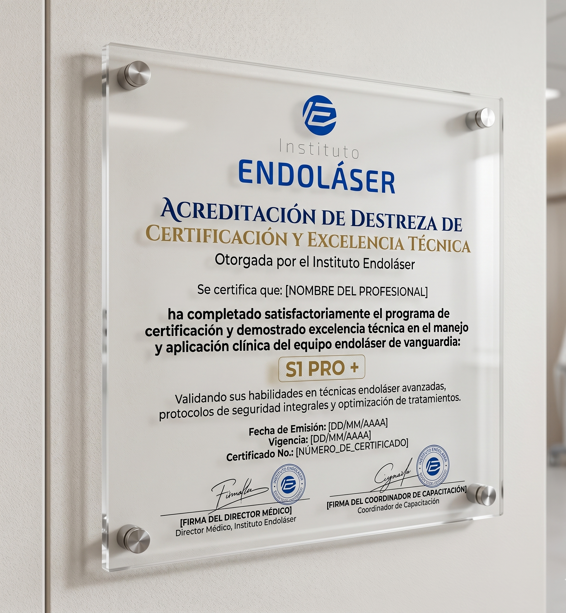 Acreditación Instituto Endoláser